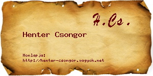 Henter Csongor névjegykártya